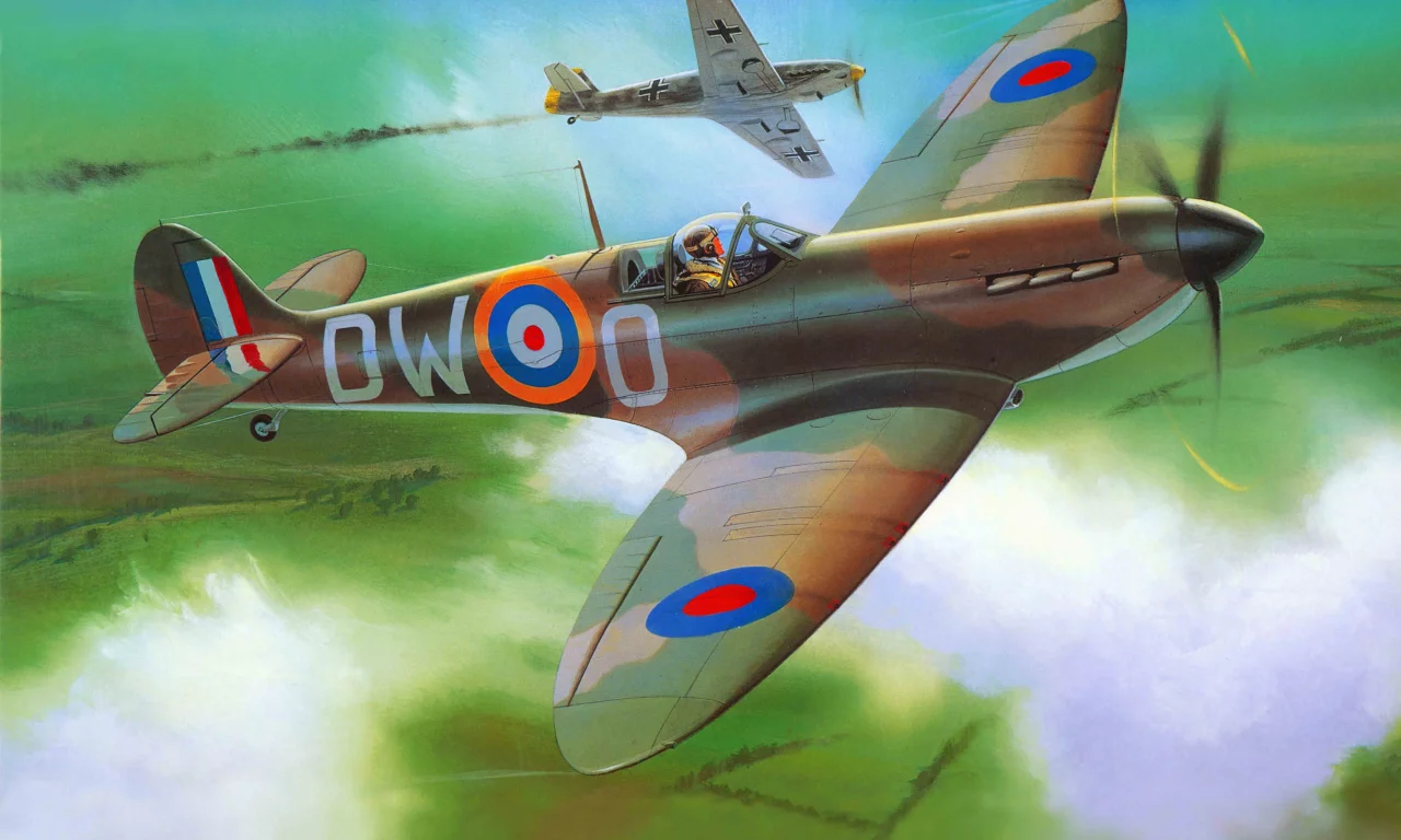 Арт, supermarine, самолет, spitfire, спитфайр, супермарин