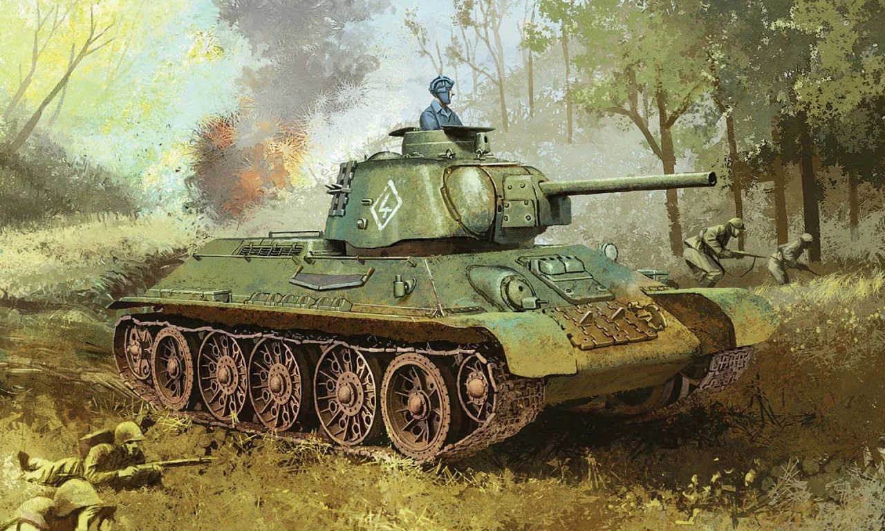 танк, средний, т-34-76, Советский, тридцатьчетверка