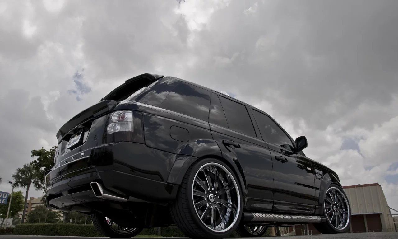 black, tuning, Lande rover, ровер, wheels, ленд ровер, range rover, ренж