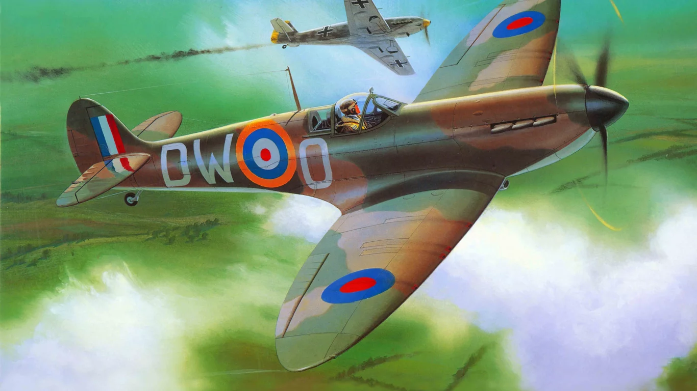 Арт, supermarine, самолет, spitfire, спитфайр, супермарин