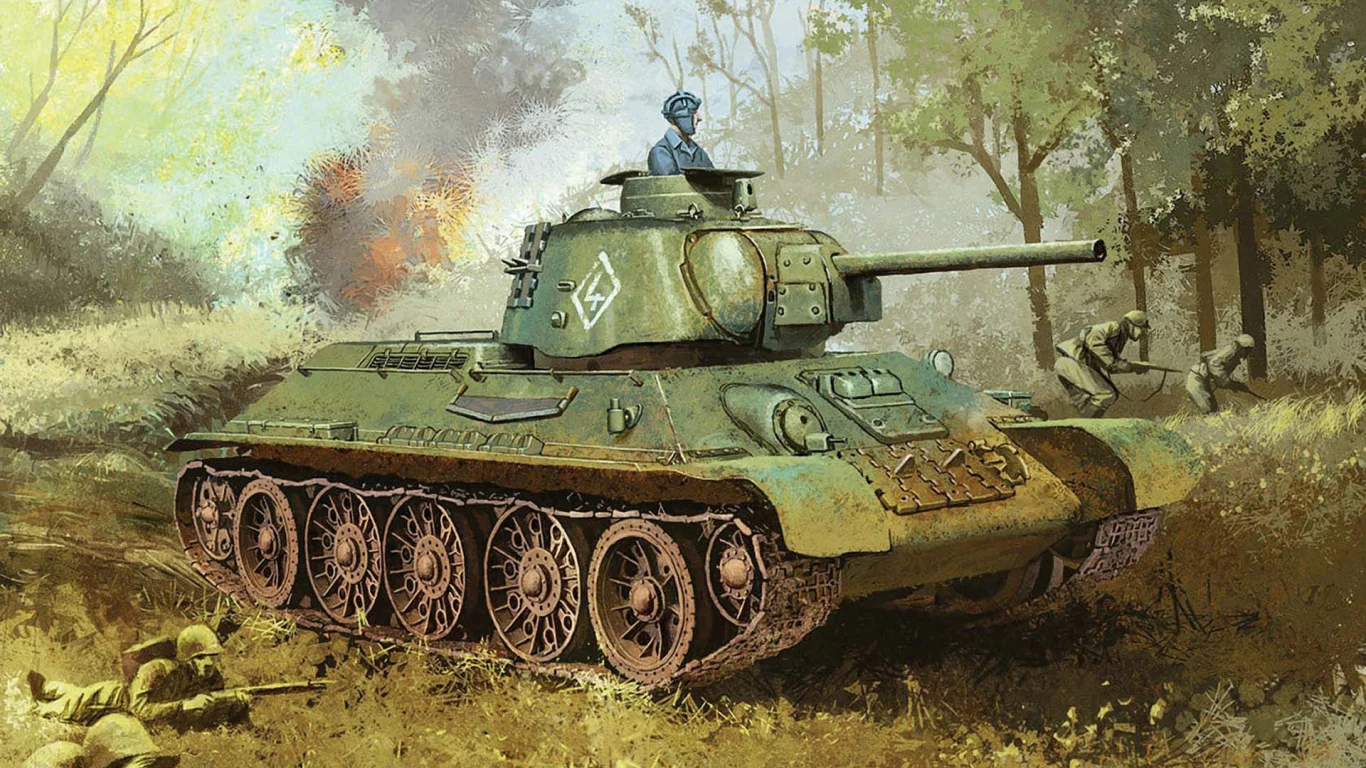 танк, средний, т-34-76, Советский, тридцатьчетверка