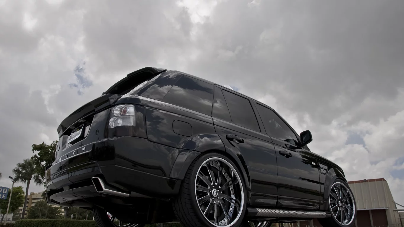 black, tuning, Lande rover, ровер, wheels, ленд ровер, range rover, ренж