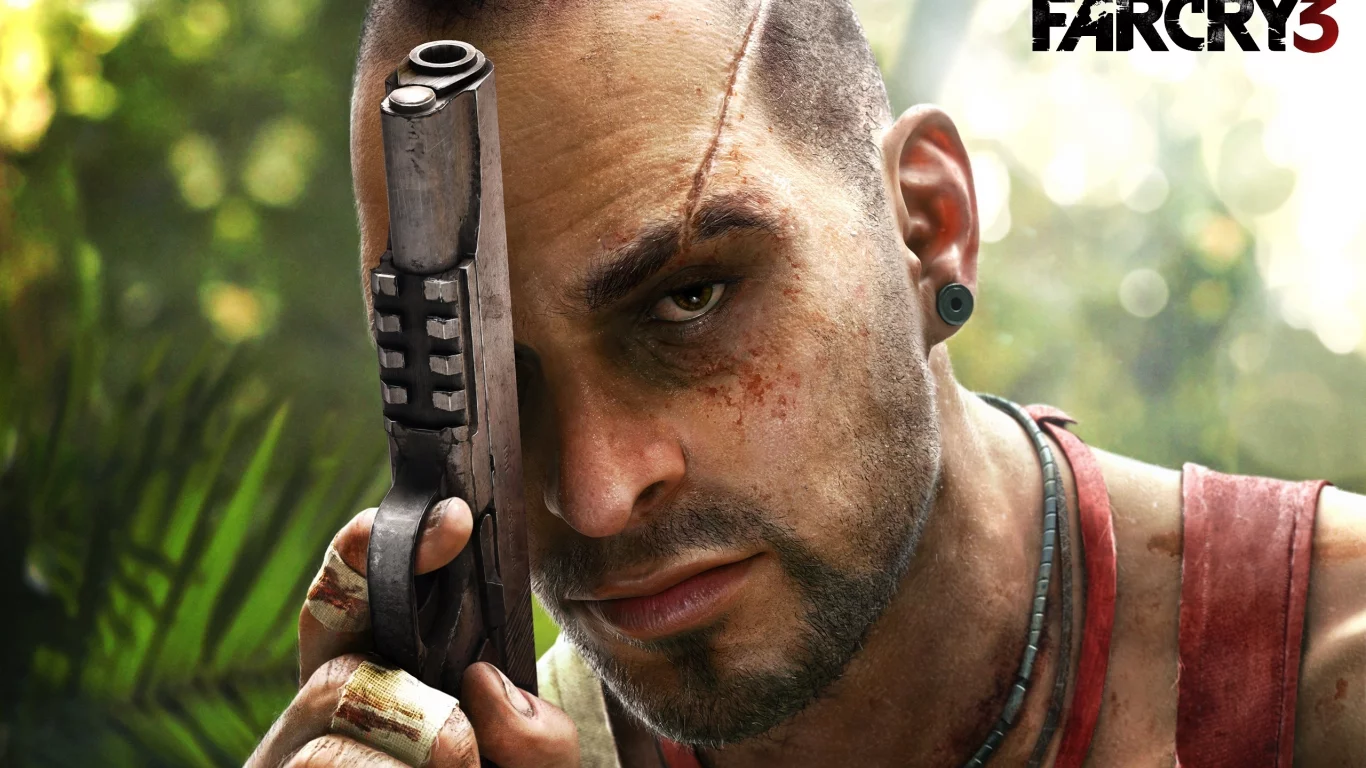 vaas, шрам, far cry 3, пистолет, Игра, ваас монтенегро, взгляд
