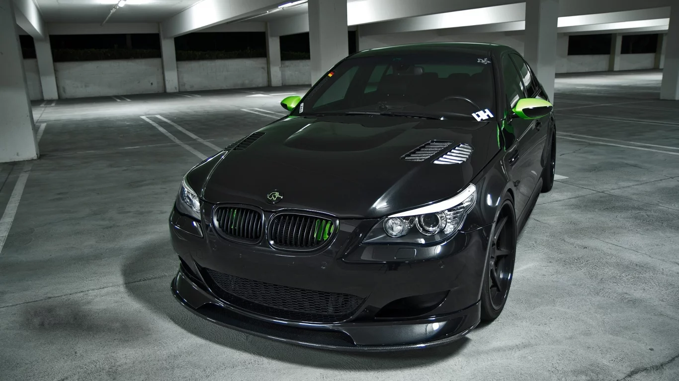 парковка, бмв, тюнинг, e60, седан, m5, parking, black, чёрный, Bmw