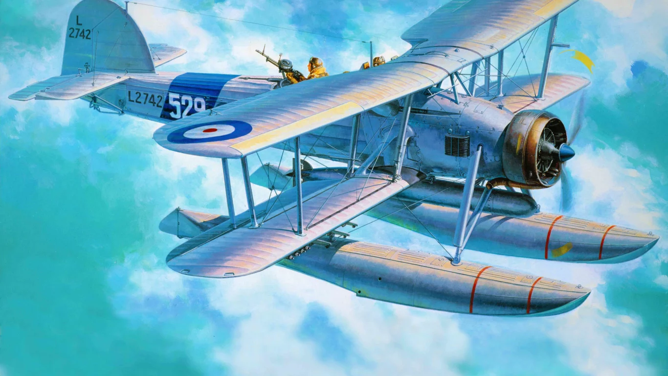 Арт, fairey swordfish, торпедоносец, самолет, британский