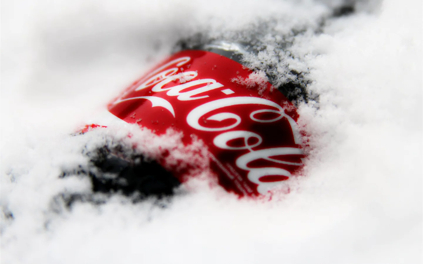 Напиток, бренд, coca-cola, бутылка, кока-кола, зима, снег