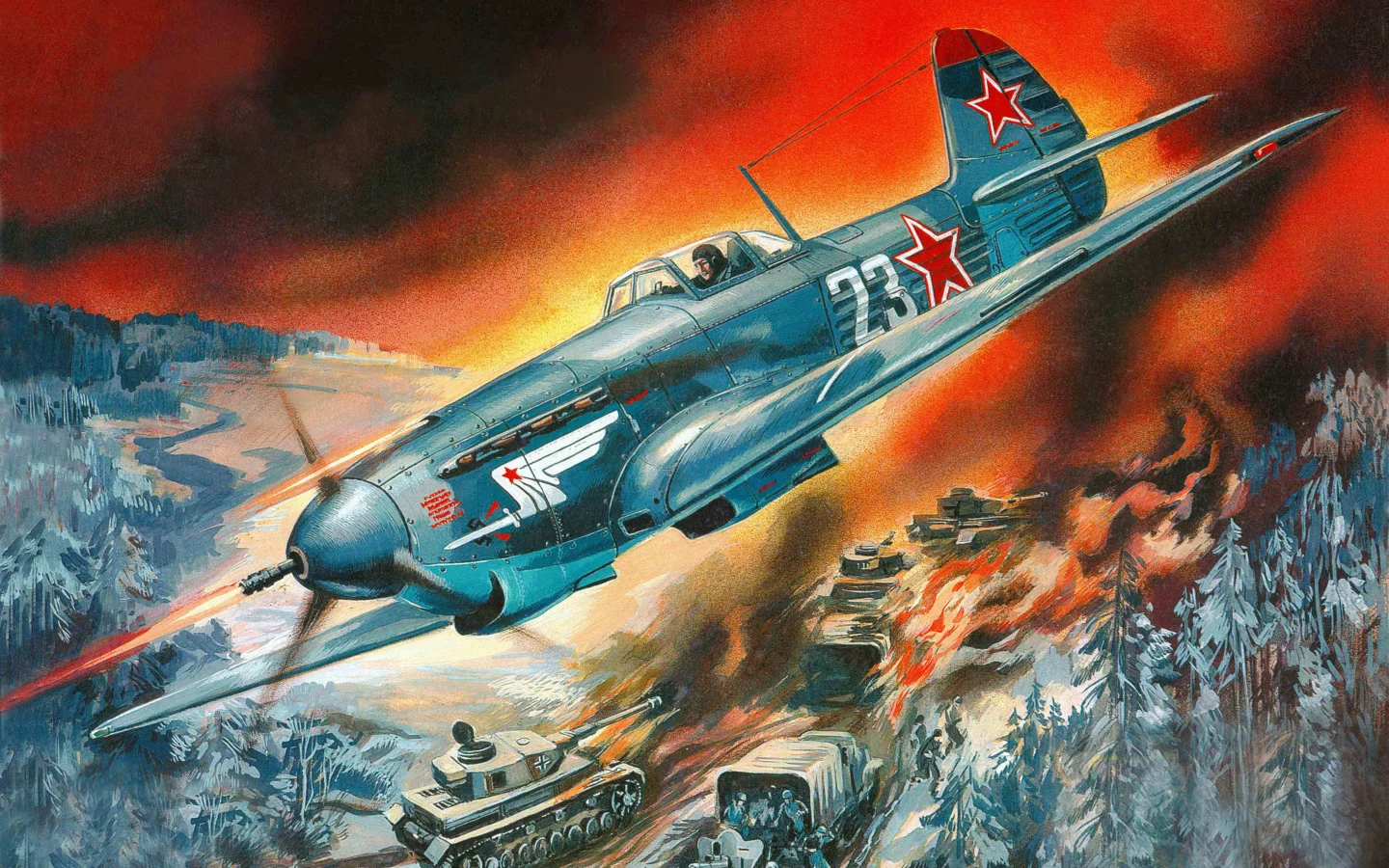 fighter, советский, russian, одномоторный, як-9к, Yakovlev, yak-9k