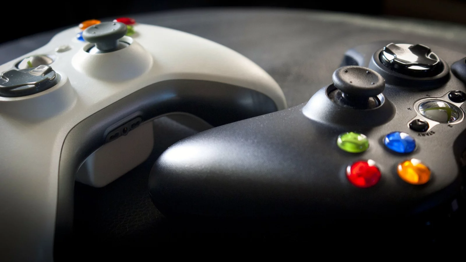 xbox 360, кнопки, макро, управление, белый, Джостик, чёрный