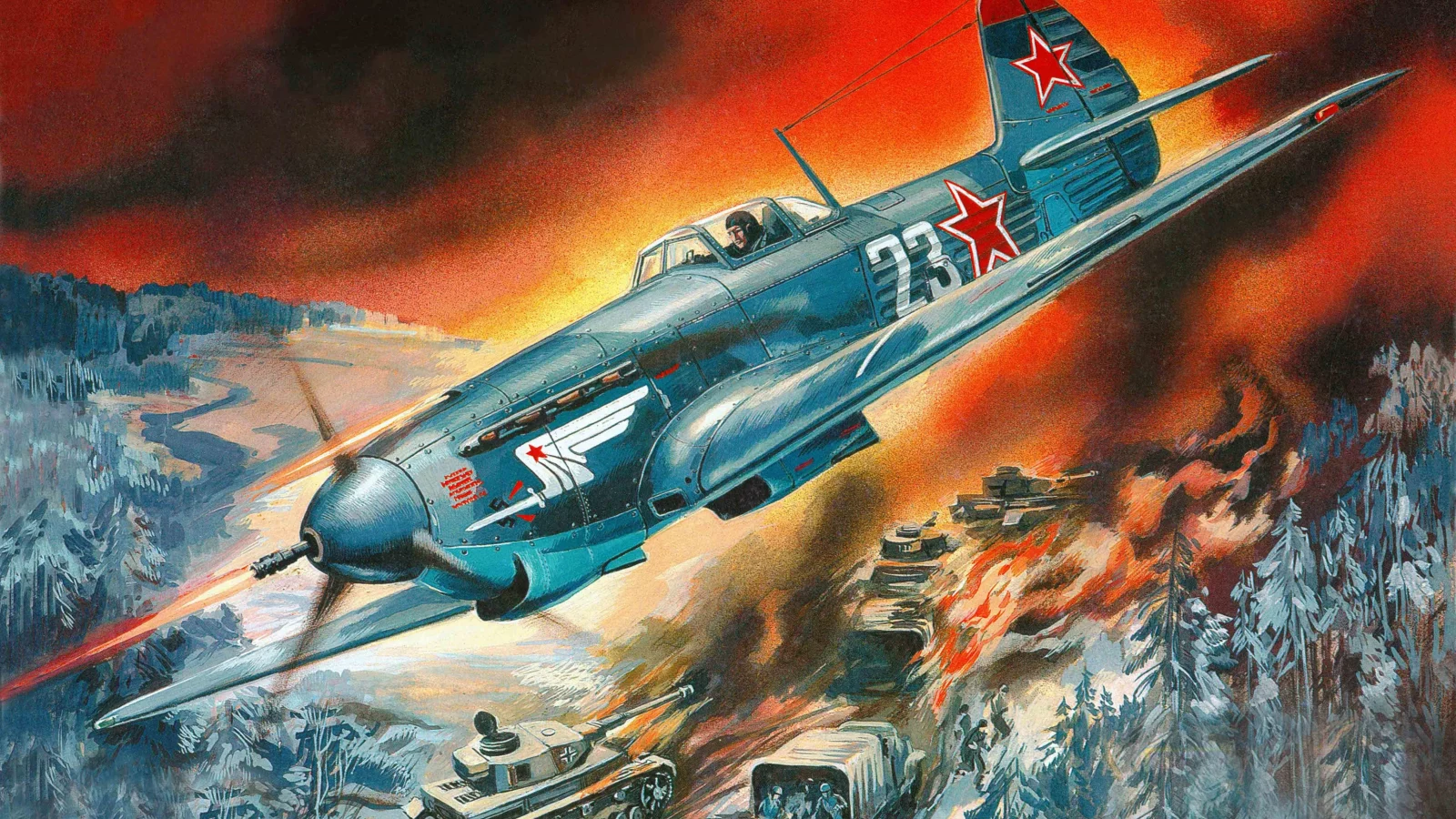 fighter, советский, russian, одномоторный, як-9к, Yakovlev, yak-9k