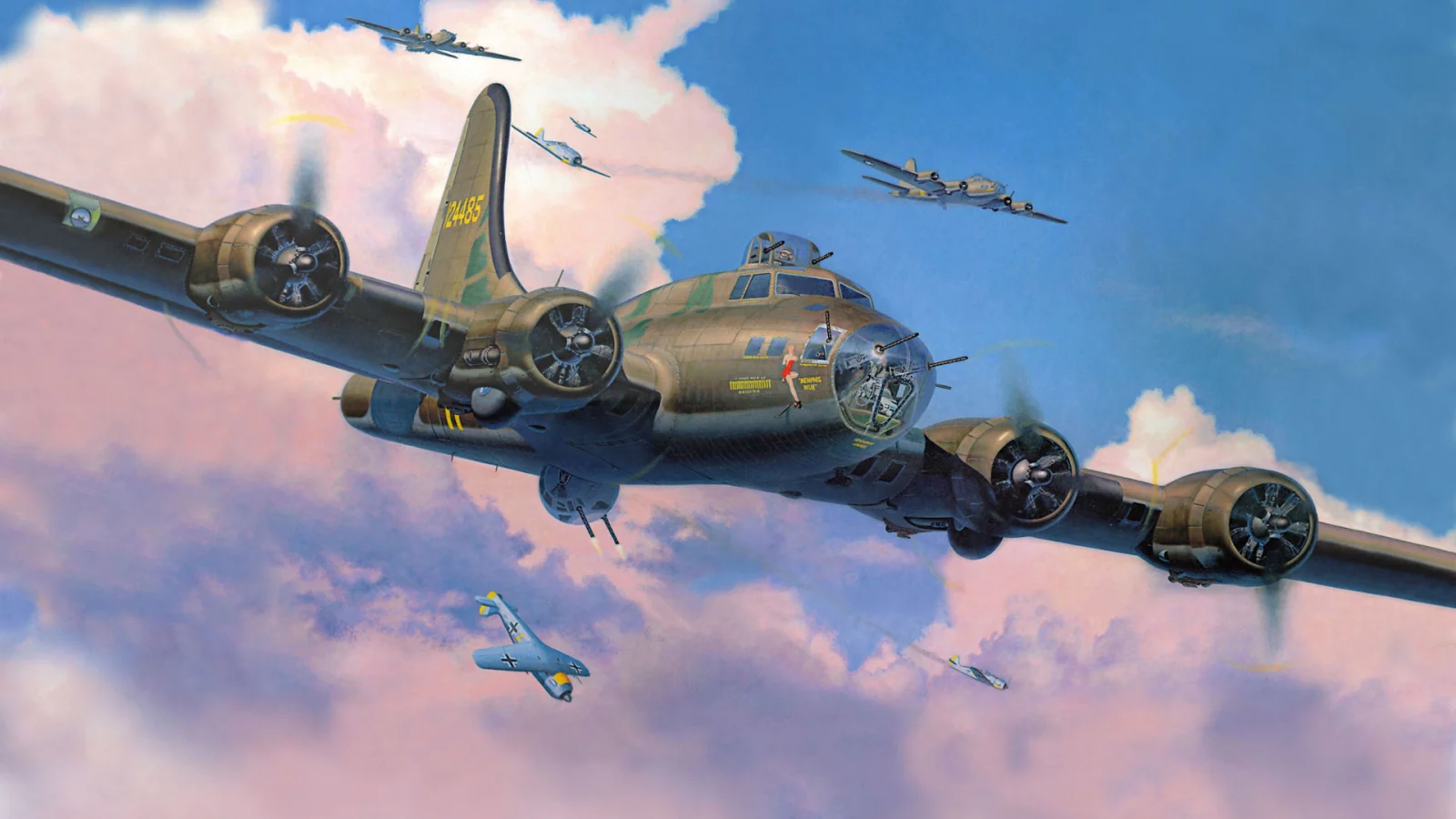 Boeing b-17 flying fortress, летающая крепость, бомбардировщики