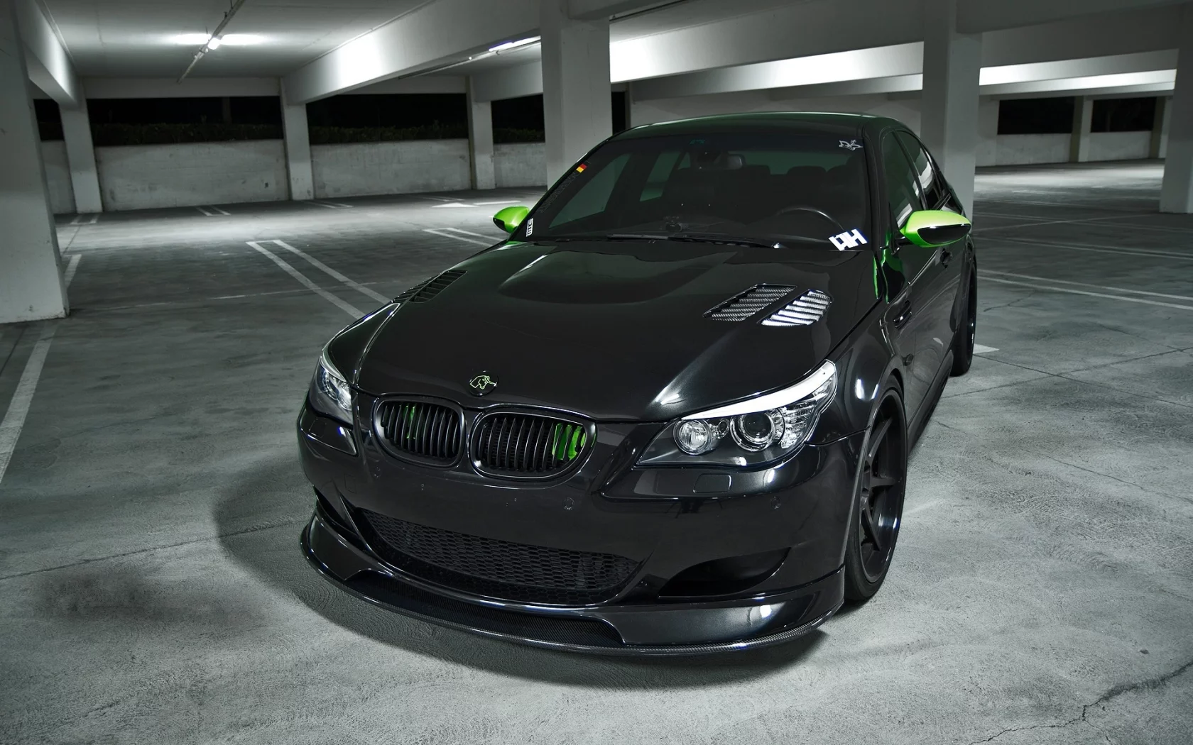 парковка, бмв, тюнинг, e60, седан, m5, parking, black, чёрный, Bmw