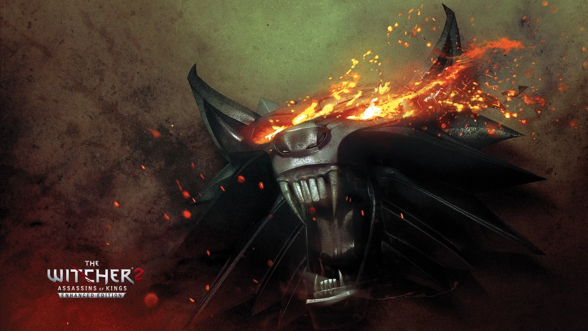 The witcher 2, ведьмак 2, медальон, огонь, medallion, fire