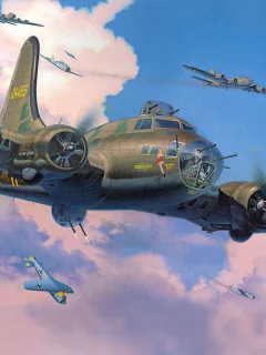 Boeing b-17 flying fortress, летающая крепость, бомбардировщики