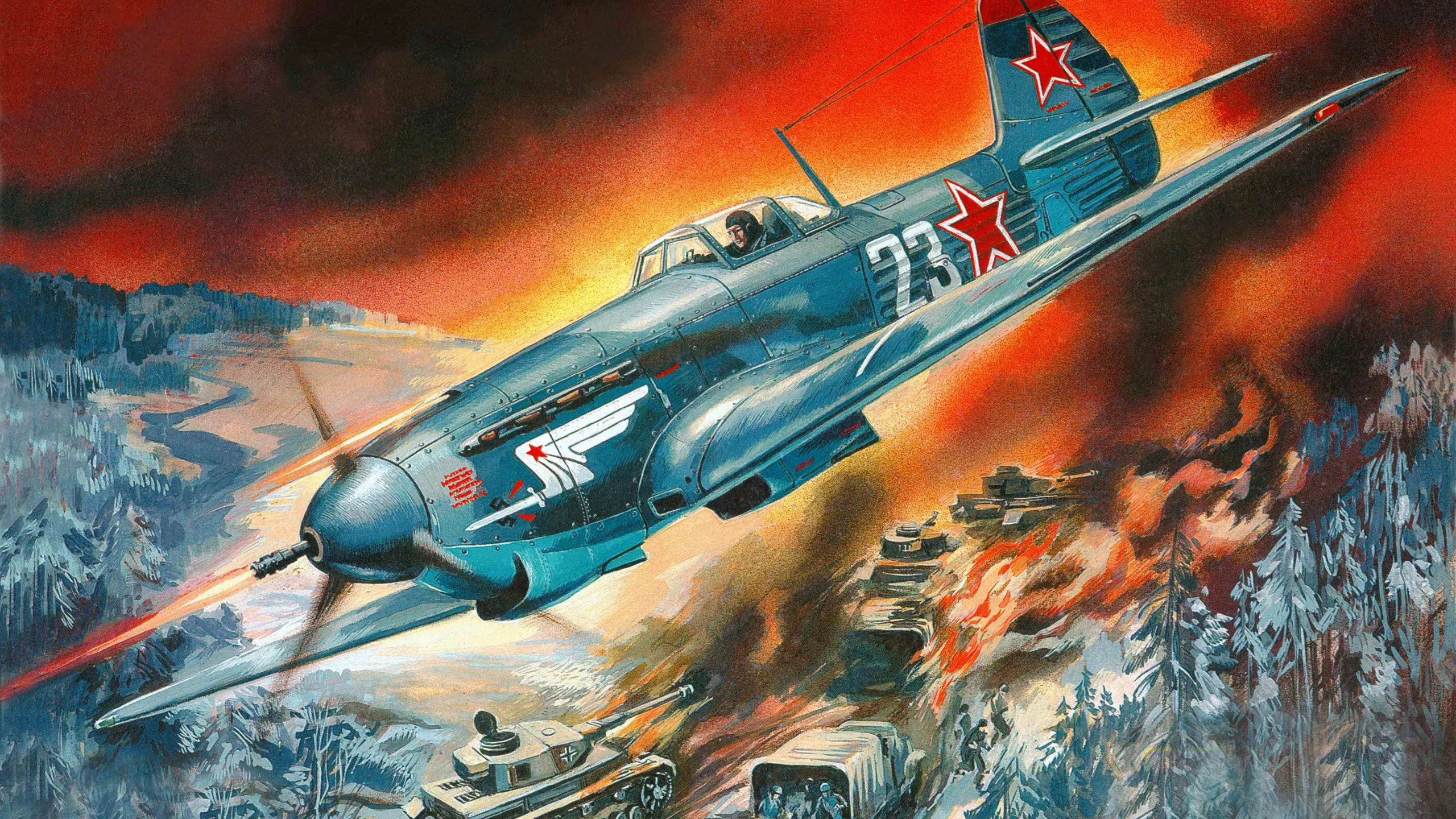 fighter, советский, russian, одномоторный, як-9к, Yakovlev, yak-9k