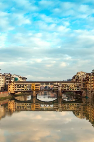 италия, florence, Ponte vecchio, старый мост, italy, флоренция, река