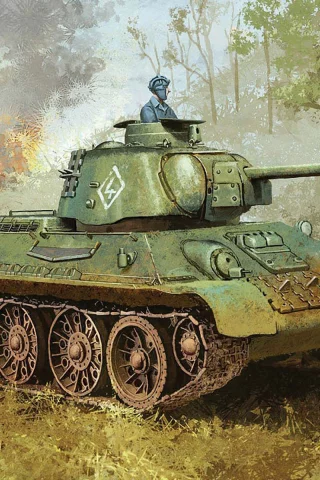 танк, средний, т-34-76, Советский, тридцатьчетверка