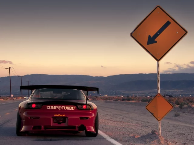 Mazda, desert, мазда, rx-7, рыкса, пустыня