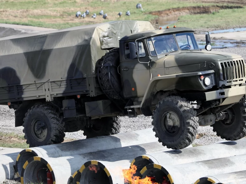 передок, ural, испытание, 43206, грузовик, фон, военный, Урал