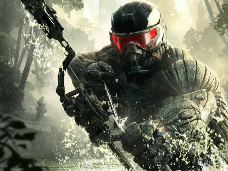 лук, Crysis 3, оружие, разруха, нью-йорк, нанокостюм, солдат