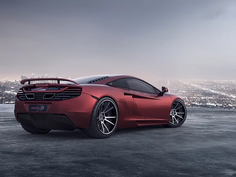 макларен, red, красный, mp4-12c, суперкар, горизонт, Mclaren