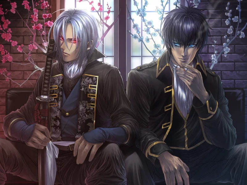 hijikata toshizou, демоны бледной сакуры, hakuouki, hijikata toushirou, Gintama