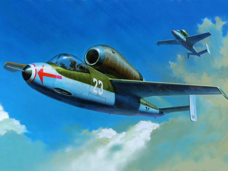 самолет, salamander, Арт, he-162, турбореактивный, перехватчик