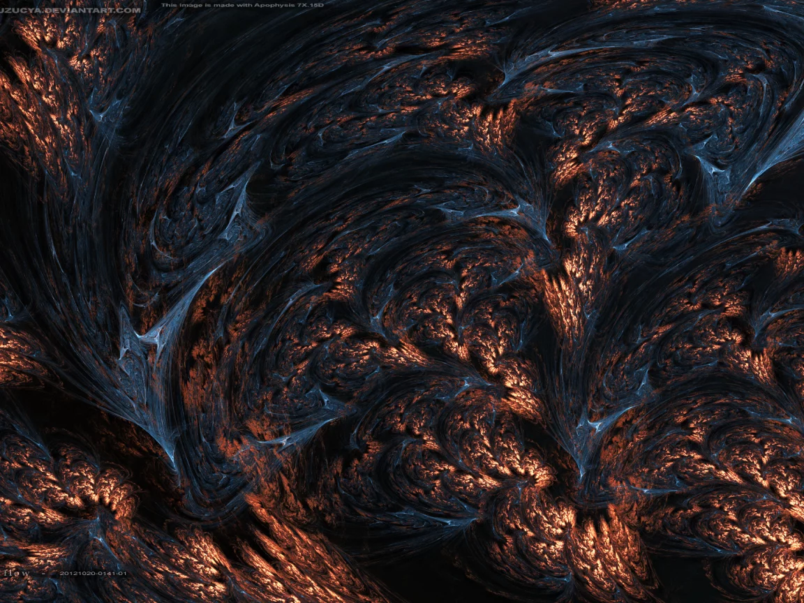 Lava flow, фракталы, лава, скалы