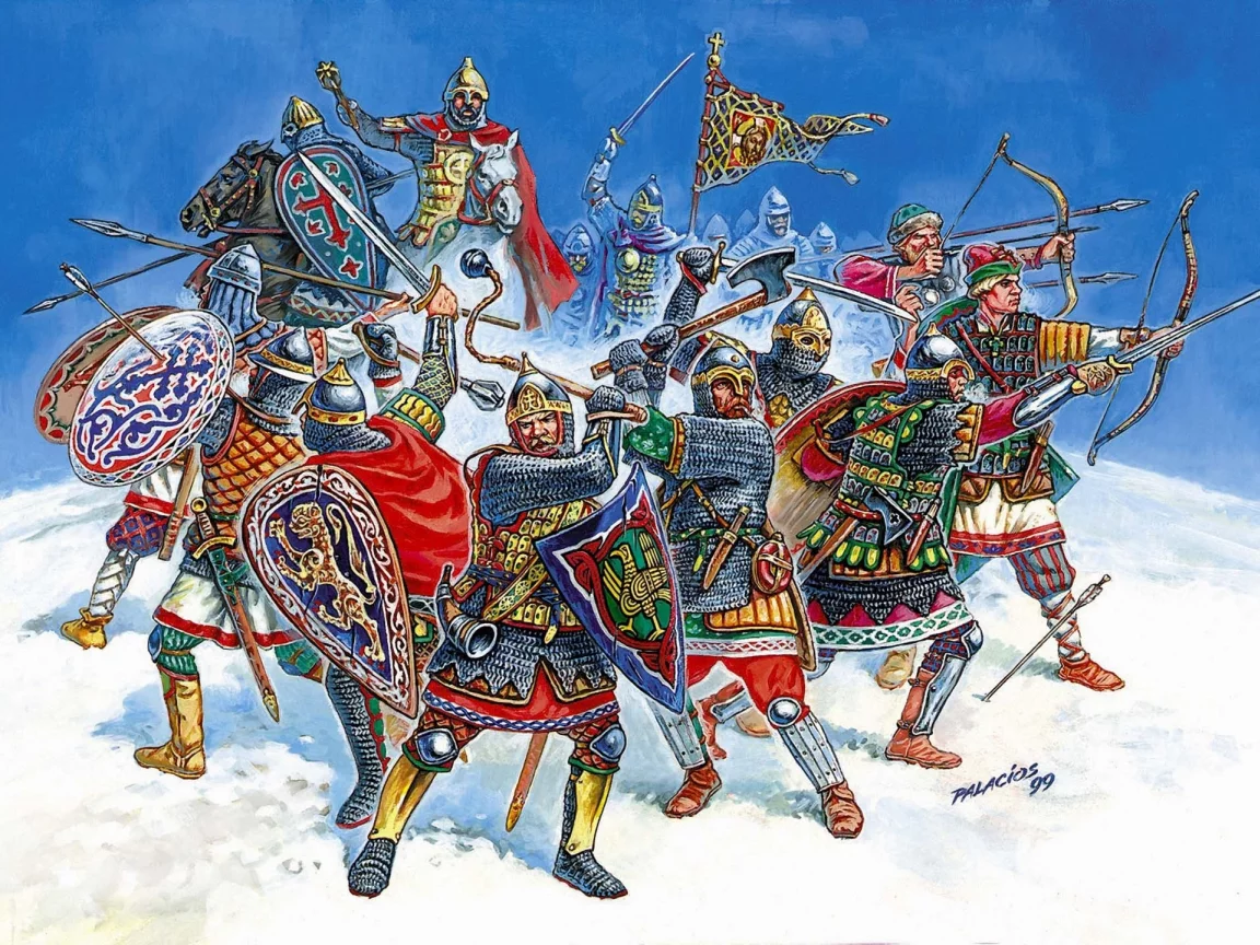 xiii-xiv вв, войн, дружинники, эпоху, русские, Арт, russian knights