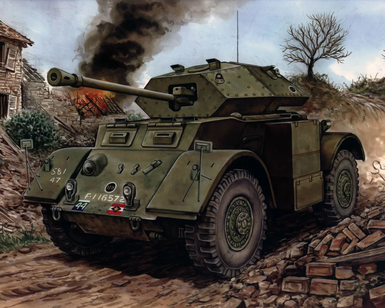 стагхаунд mk iii, средний, armored car, Арт, staghound mk iii