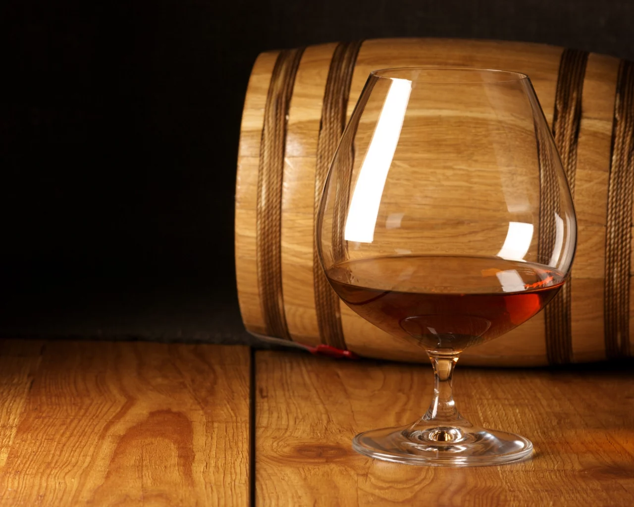 бокал, коньяк, бочка, дерево, Cognac