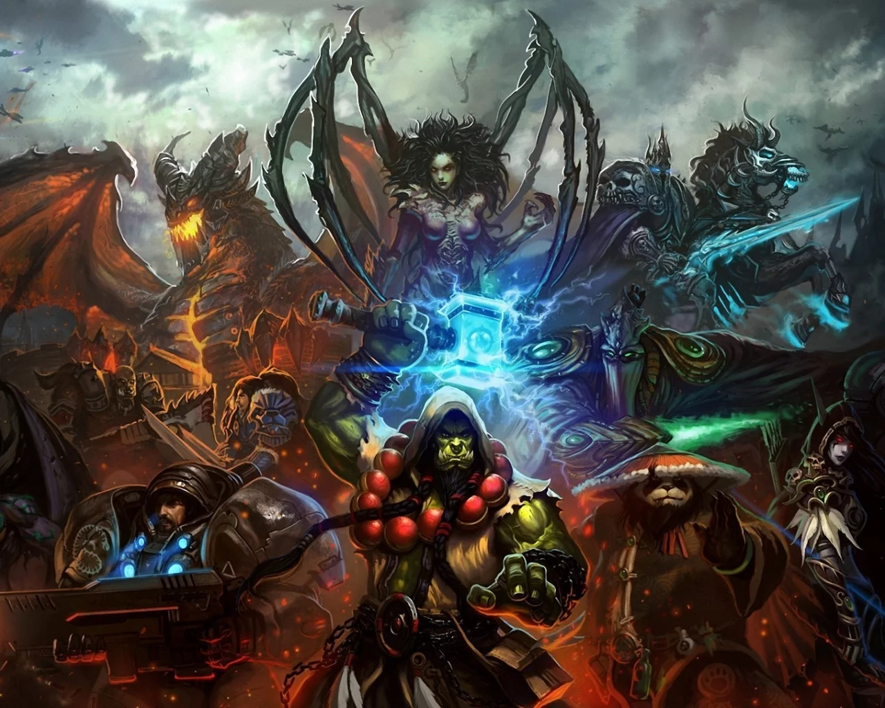 орк, Арт, world of warcraft, mists of pandaria, liang xing, персонажи, starcraft