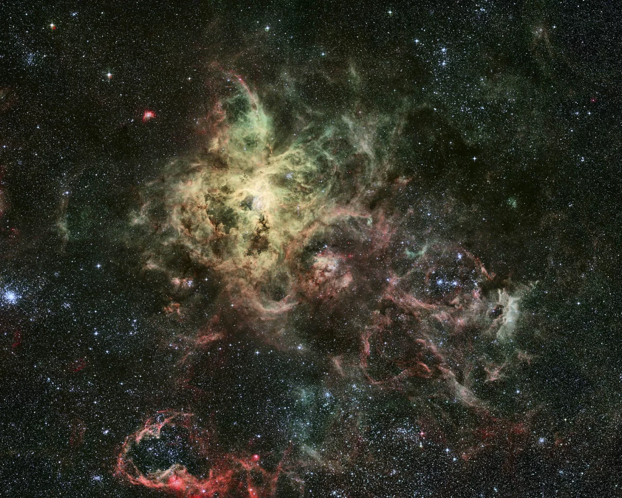 тарантул, созвездие, эмиссионная туманность, Ngc 2070