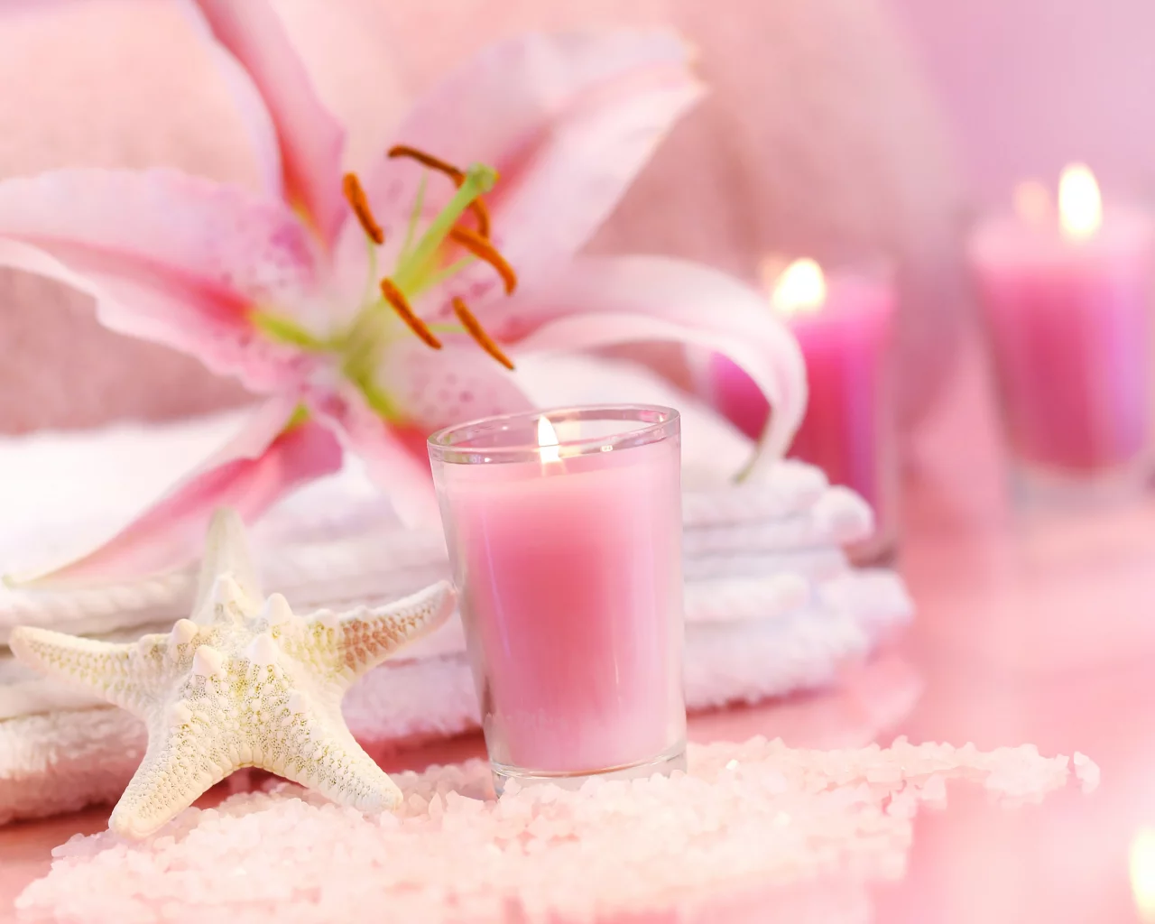 свеча, отдых, полотенце, Spa, релакс, салон красоты