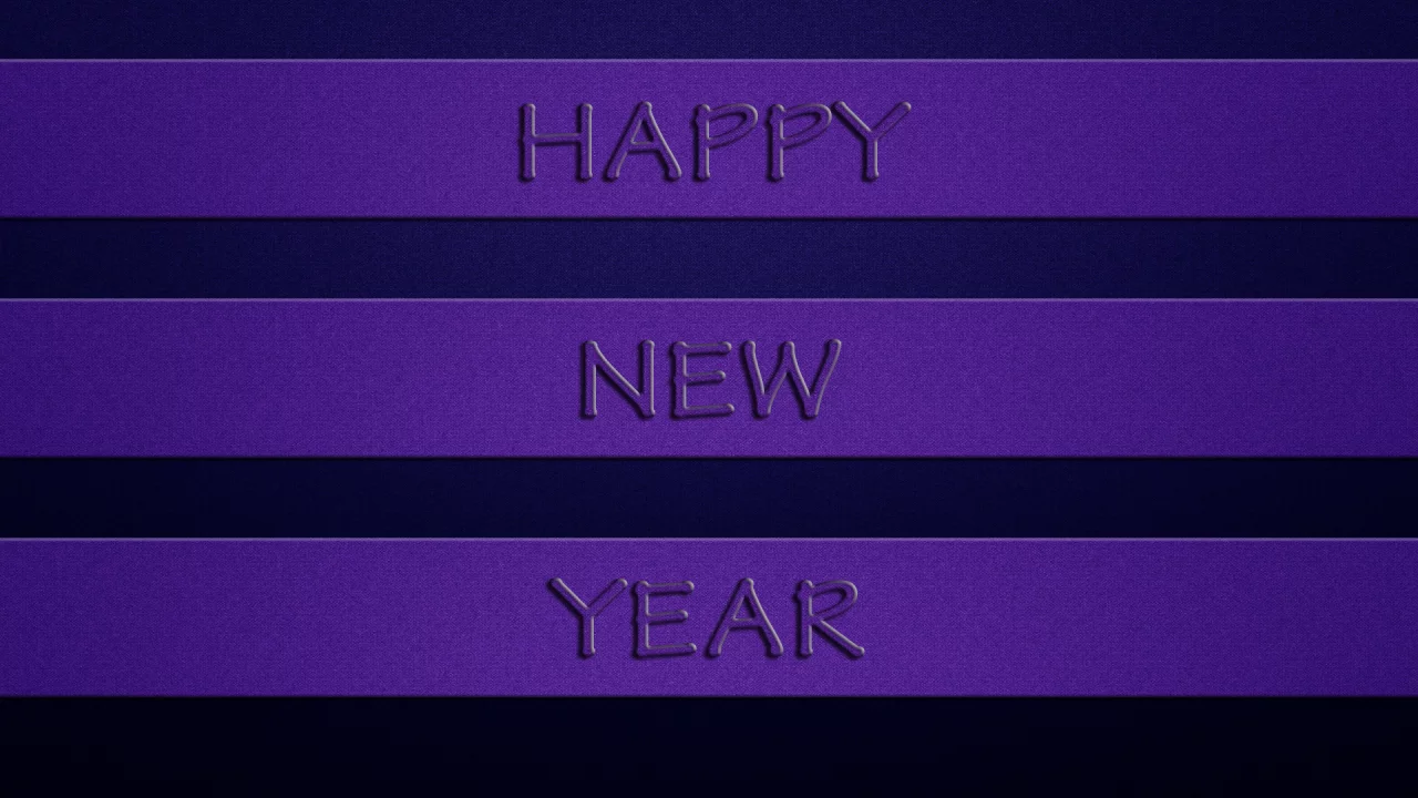 Новый год, надпись, фиолетовый, happy new year, три полосы