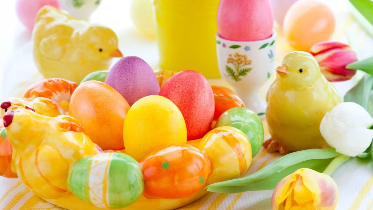 пасхальные, яйца, Easter, фигурки, пасха, цыплята