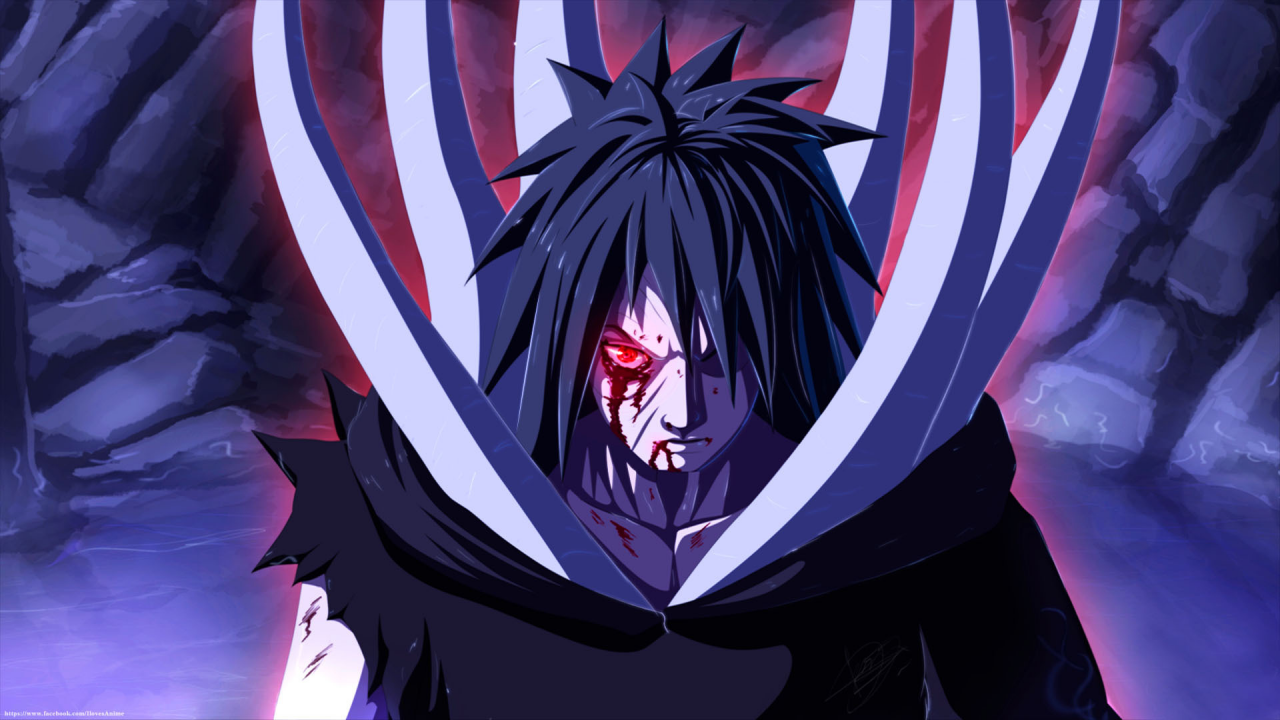 Картинка на рабочий стол tobi, наруто, акацки, naruto, парень, Арт, кровь,  uchiha obito, аниме 1280 x 720