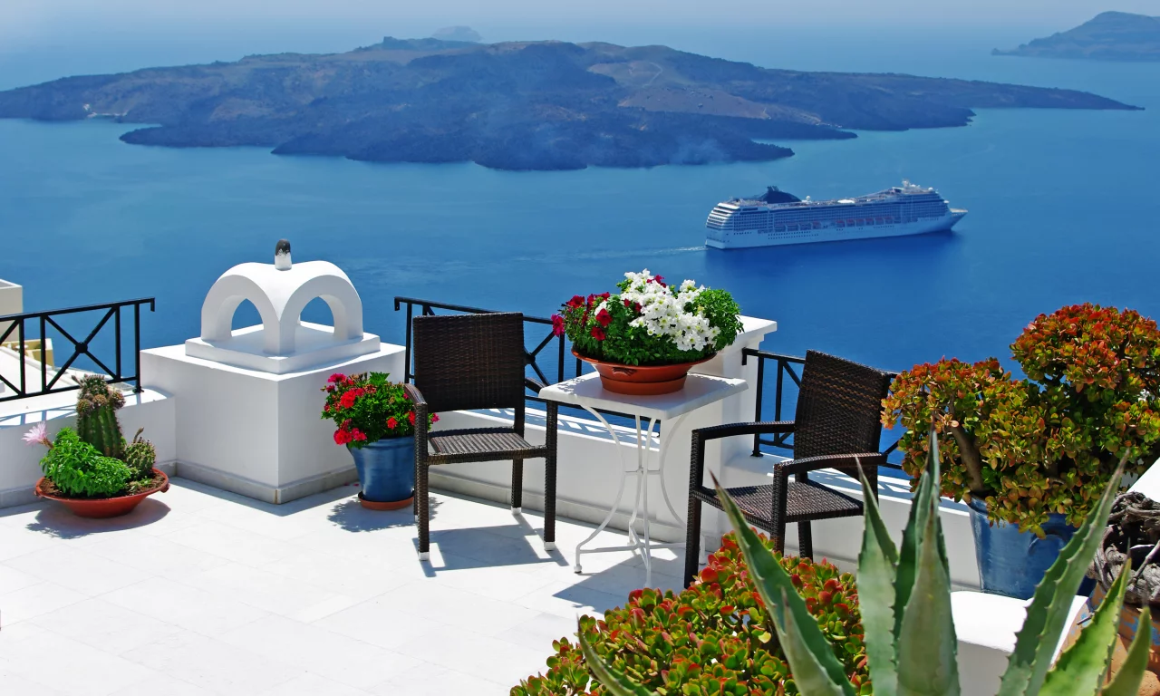 santorini, greece, небо, природа, Лодки, облака, лето, пейзаж