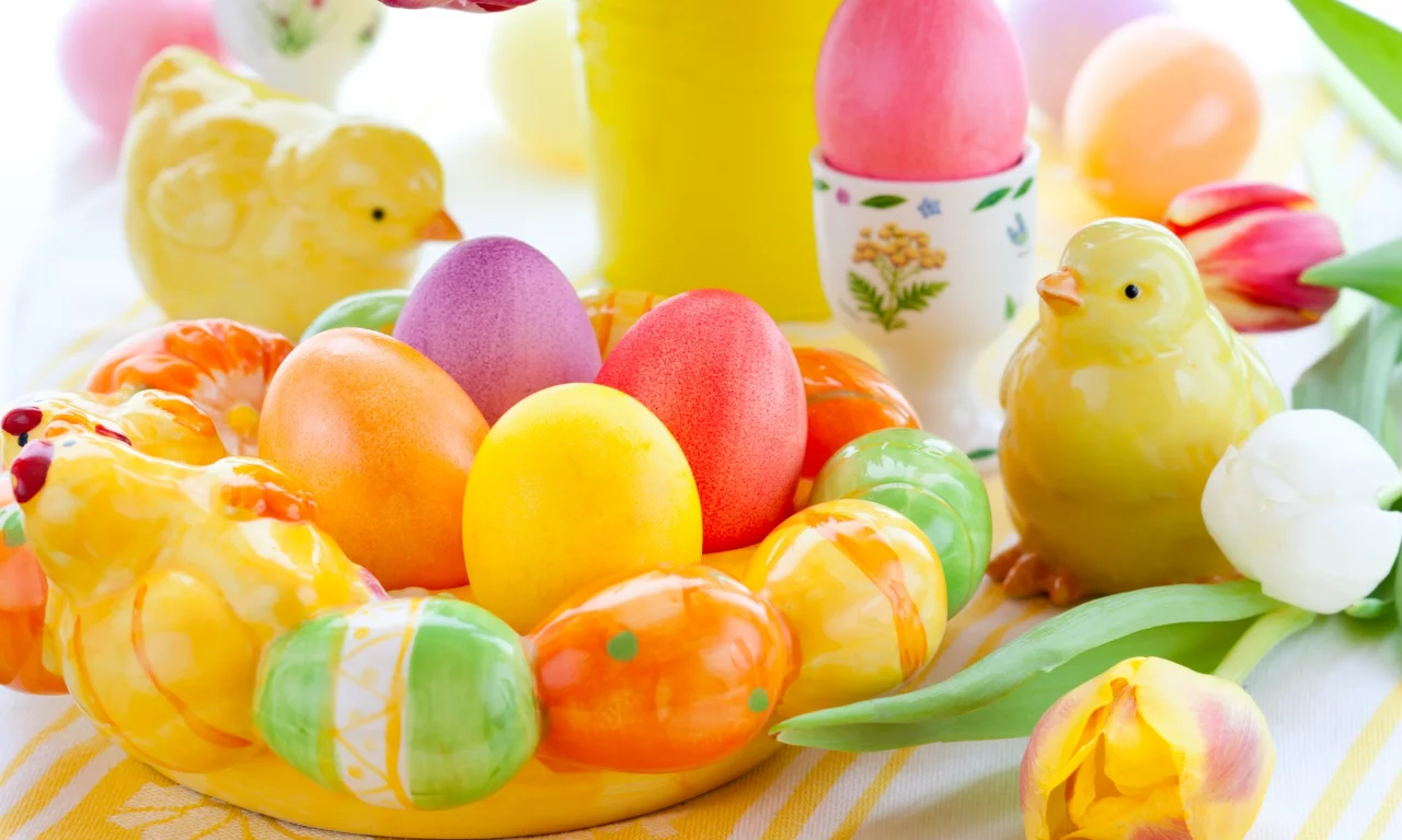пасхальные, яйца, Easter, фигурки, пасха, цыплята