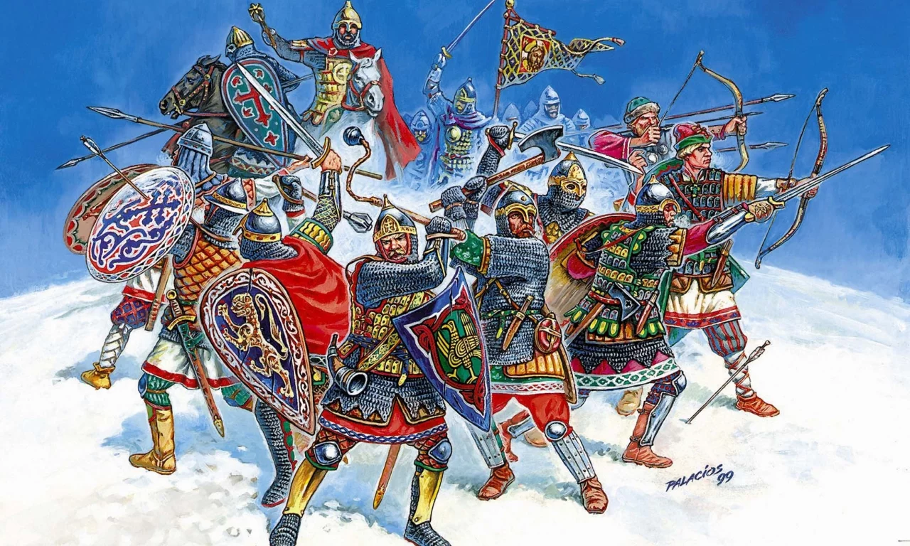 xiii-xiv вв, войн, дружинники, эпоху, русские, Арт, russian knights