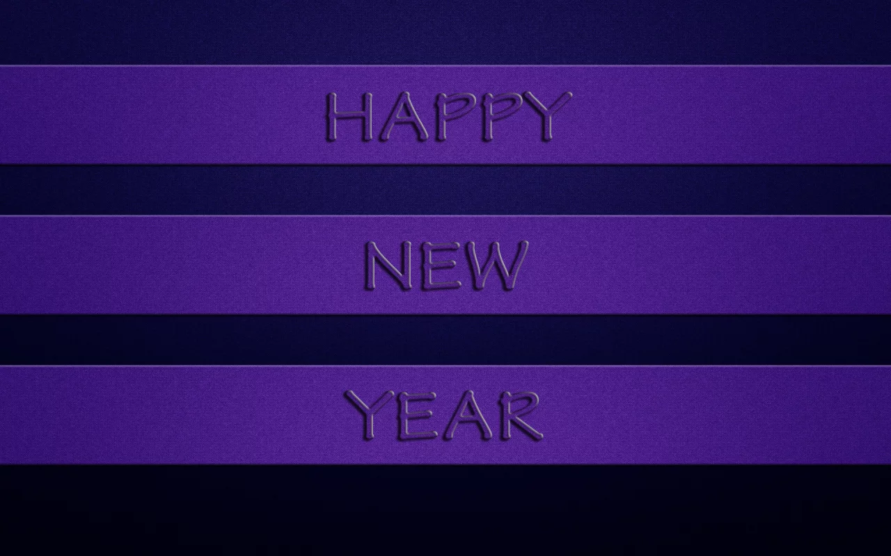 Новый год, надпись, фиолетовый, happy new year, три полосы
