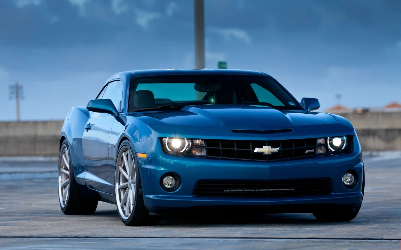 camaro ss, шевроле, Chevrolet, blue, камаро сс, передок, синий