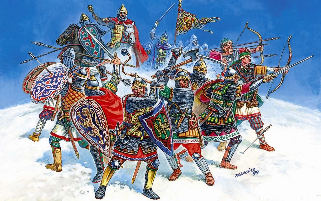 xiii-xiv вв, войн, дружинники, эпоху, русские, Арт, russian knights