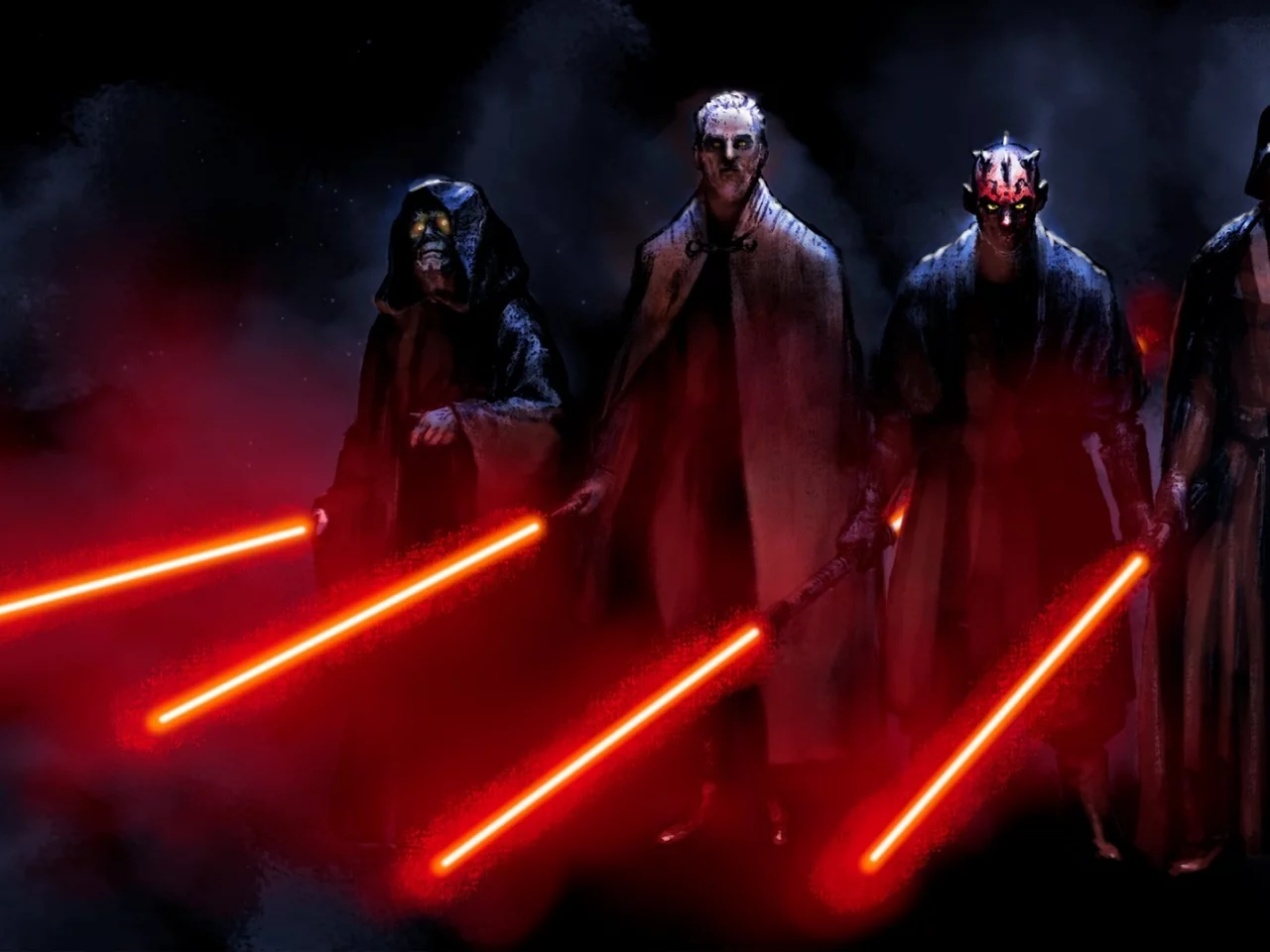 count dooku, darth sidious, sith, Star wars, darth maul, darth vader