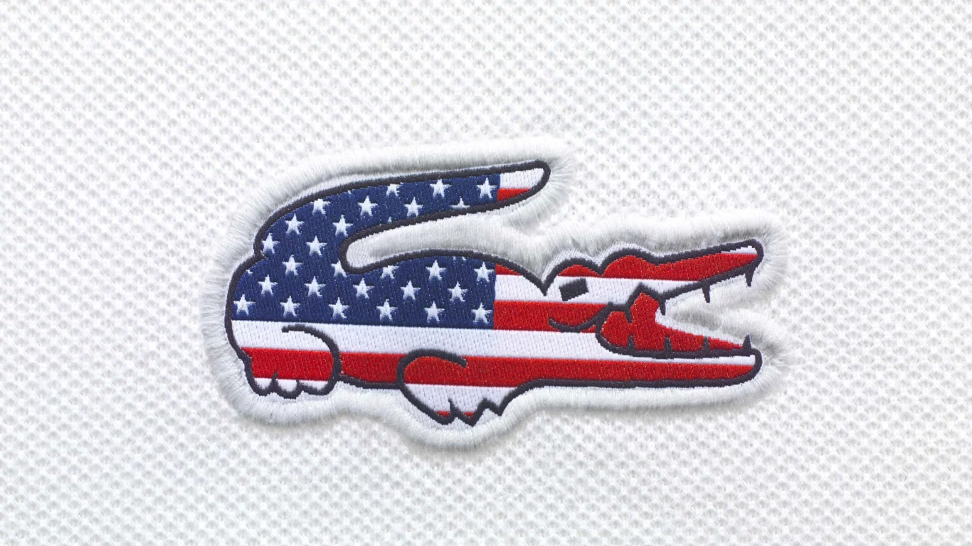 крокодил, Lacoste, usa, сша, флаг