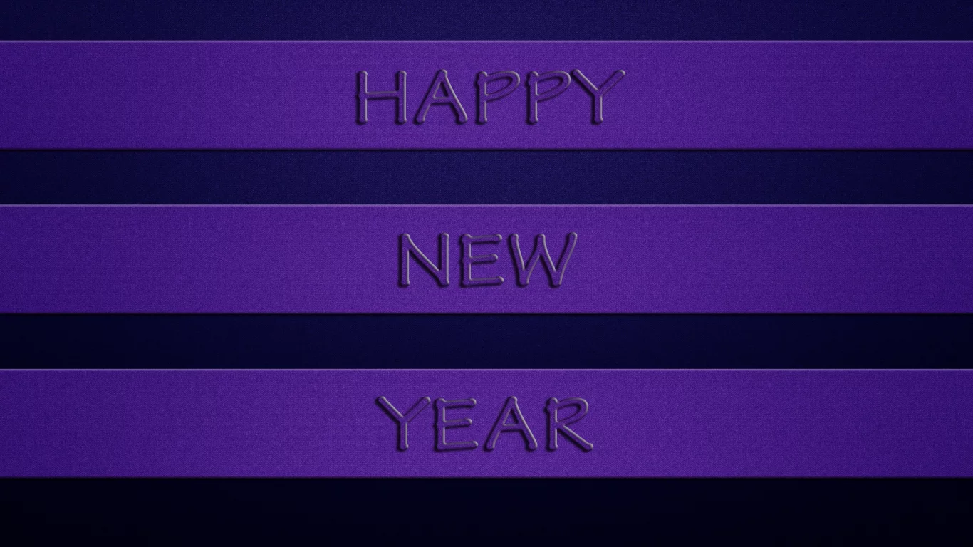 Новый год, надпись, фиолетовый, happy new year, три полосы