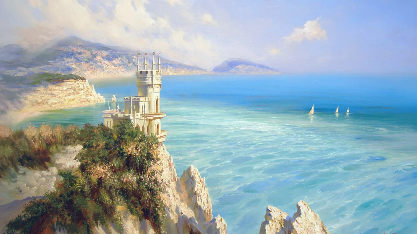замок, ласточкино гнездо, море, Милюков александр