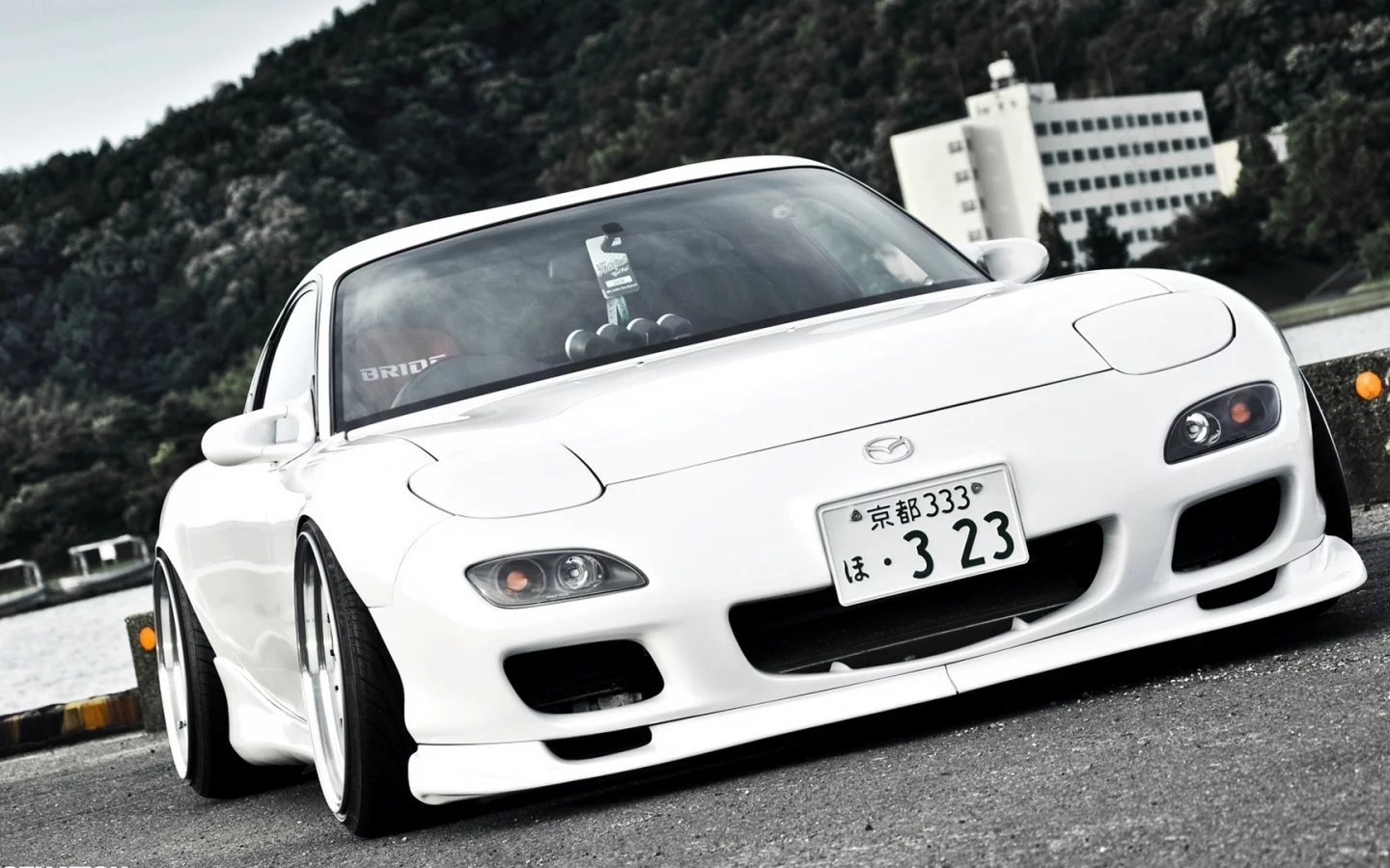 wallpapers, jdm, автомобиль, mazda, japan, rx7, белая, Car, white, обоя, tuning