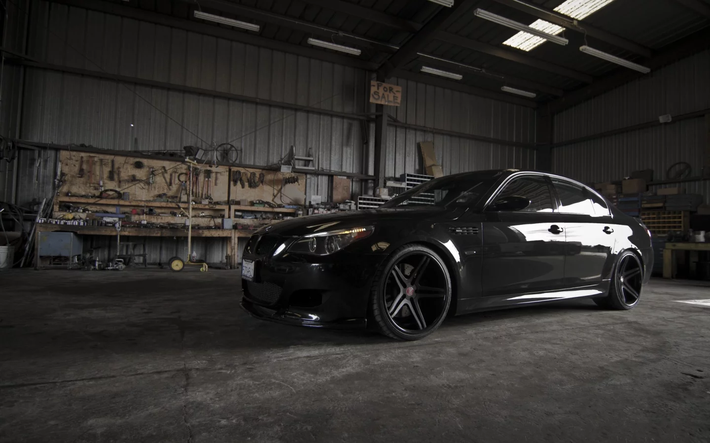 вид сбоку, black, диски, m5, чёрные, Bmw, e60, бмв, чёрный, тень