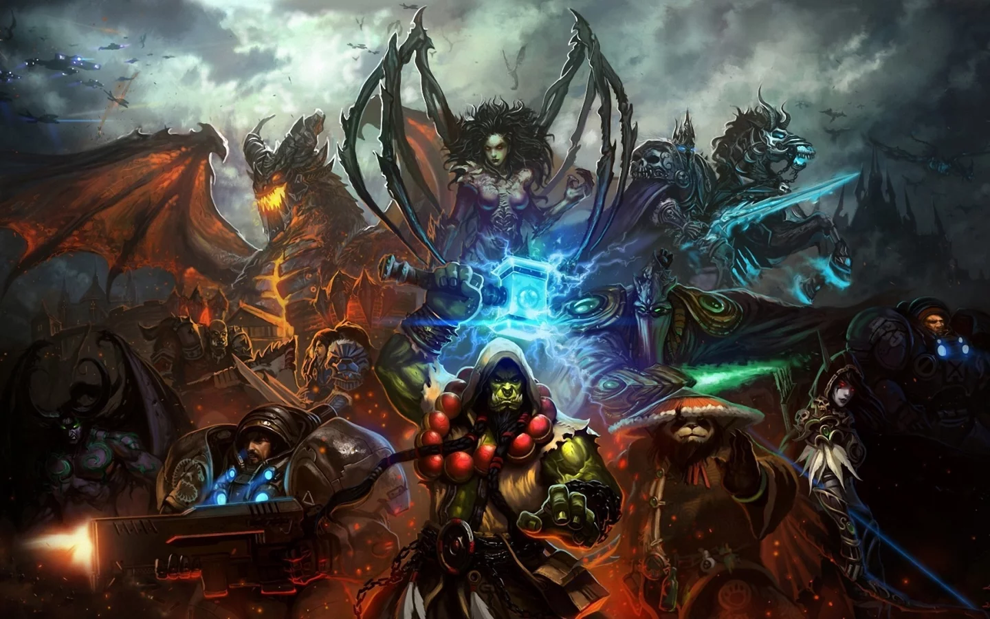 орк, Арт, world of warcraft, mists of pandaria, liang xing, персонажи, starcraft
