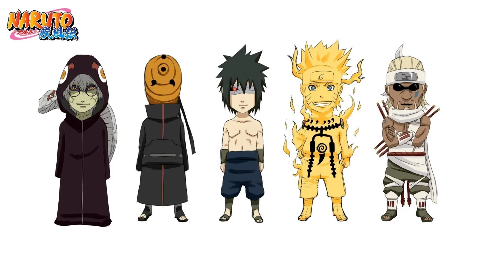 anime, naruto, Kabuto, sasuke, killer bee, tobi, naruto shippuden